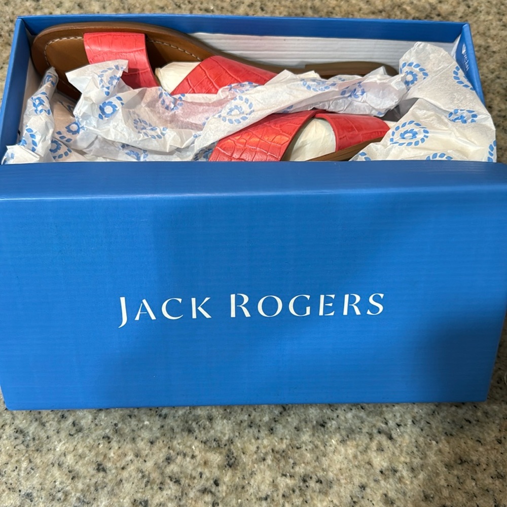 Jack Rogers coral sandals, brand new!